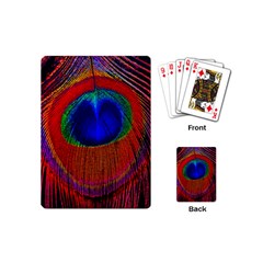 Peacock Plumage Fearher Bird Pattern Playing Cards Single Design (mini)