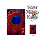 Peacock Plumage Fearher Bird Pattern Playing Cards 54 Designs (Mini) Front - Heart4