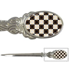 Illustration Checkered Pattern Decoration Letter Opener