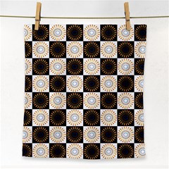 Illustration Checkered Pattern Decoration Face Towel