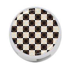 Illustration Checkered Pattern Decoration 4-port Usb Hub (one Side)