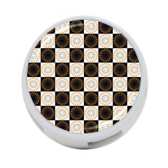 Illustration Checkered Pattern Decoration 4-port Usb Hub (two Sides)