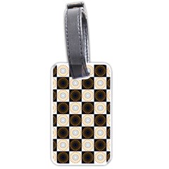 Illustration Checkered Pattern Decoration Luggage Tag (one Side)