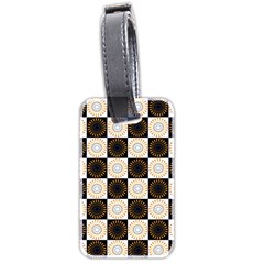 Illustration Checkered Pattern Decoration Luggage Tag (two Sides)