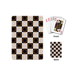 Illustration Checkered Pattern Decoration Playing Cards Single Design (mini)