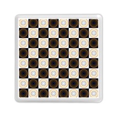 Illustration Checkered Pattern Decoration Memory Card Reader (square)