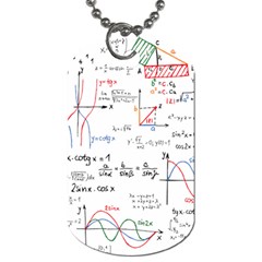 Math Formula Pattern Dog Tag (one Side) by Sapixe