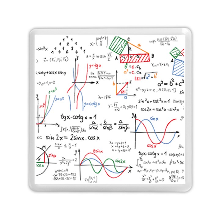 Math Formula Pattern Memory Card Reader (Square)