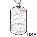 Math Formula Pattern Dog Tag USB Flash (One Side) Front