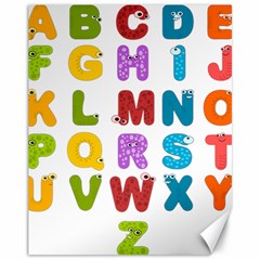 Vectors Alphabet Eyes Letters Funny Canvas 11  x 14 