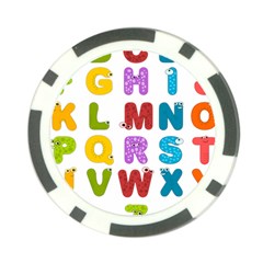 Vectors Alphabet Eyes Letters Funny Poker Chip Card Guard