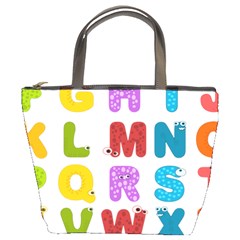 Vectors Alphabet Eyes Letters Funny Bucket Bag