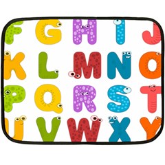 Vectors Alphabet Eyes Letters Funny Fleece Blanket (Mini)