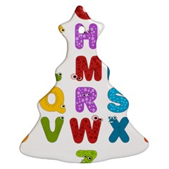 Vectors Alphabet Eyes Letters Funny Ornament (christmas Tree) 