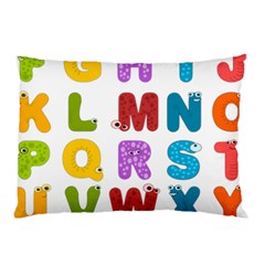 Vectors Alphabet Eyes Letters Funny Pillow Case (two Sides)