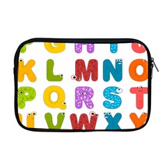 Vectors Alphabet Eyes Letters Funny Apple MacBook Pro 17  Zipper Case