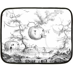 Vectors Fantasy Fairy Tale Sketch Fleece Blanket (mini)