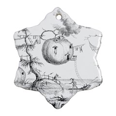 Vectors Fantasy Fairy Tale Sketch Snowflake Ornament (two Sides)