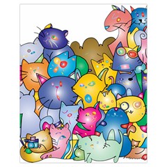 Cats Cartoon Cats Colorfulcats Drawstring Bag (small) by Sapixe