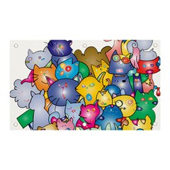 Cats Cartoon Cats Colorfulcats Banner And Sign 5  X 3 