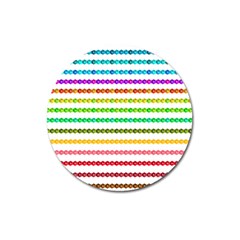 Ribbons Sequins Embellishment Magnet 3  (round) by Sapixe