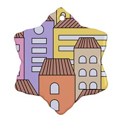 Houses City Architecture Building Ornament (snowflake)