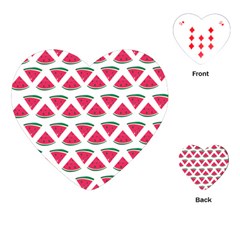 Illustration Watermelon Fruit Food Melon Playing Cards Single Design (heart)