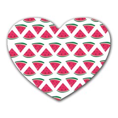 Illustration Watermelon Fruit Food Melon Heart Mousepads by Sapixe