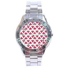 Illustration Watermelon Fruit Food Melon Stainless Steel Analogue Watch