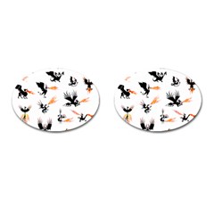 Phoenix Dragon Fire Bird Cufflinks (oval)