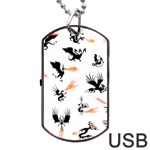 Phoenix Dragon Fire Bird Dog Tag USB Flash (Two Sides) Front