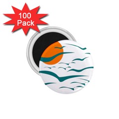 Sunset Glow Sun Bird 1 75  Magnets (100 Pack) 