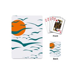 Sunset Glow Sun Bird Playing Cards Single Design (mini)