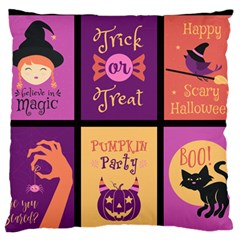 Halloween Cute Cartoon Large Flano Cushion Case (Two Sides)