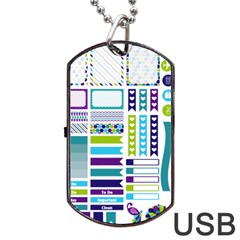 Peacock Pattern Dog Tag Usb Flash (two Sides)