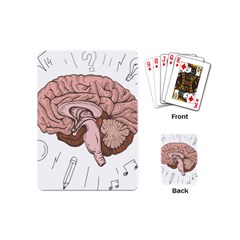 Cerebrum Human Structure Cartoon Human Brain Playing Cards Single Design (mini)