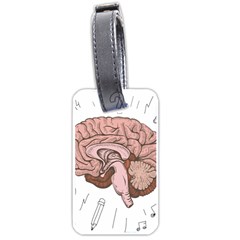 Cerebrum Human Structure Cartoon Human Brain Luggage Tag (one Side)