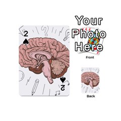 Cerebrum Human Structure Cartoon Human Brain Playing Cards 54 Designs (mini)