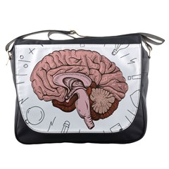 Cerebrum Human Structure Cartoon Human Brain Messenger Bag by Sapixe