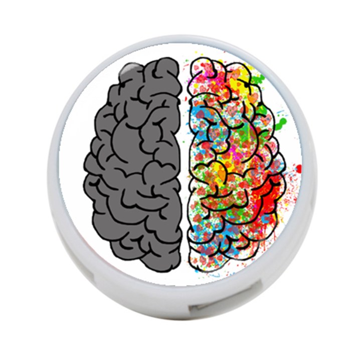 Brain Mind Psychology Idea Hearts 4-Port USB Hub (Two Sides)