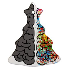 Brain Mind Psychology Idea Hearts Christmas Tree Ornament (two Sides)