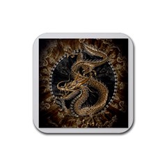 Dragon Pentagram Rubber Coaster (square)