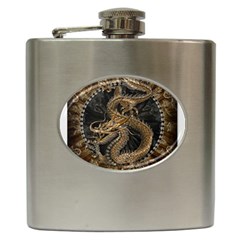 Dragon Pentagram Hip Flask (6 Oz) by Sapixe