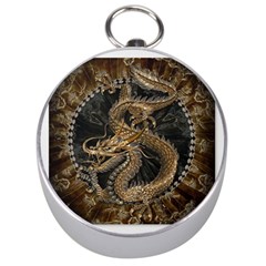 Dragon Pentagram Silver Compasses