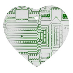 Circuit Board Ornament (heart) by Sapixe