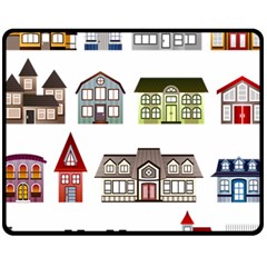 Houses Fleece Blanket (medium) 