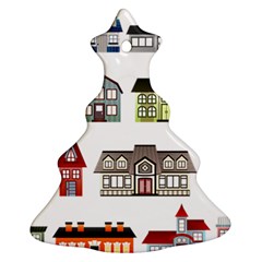 Houses Christmas Tree Ornament (two Sides)