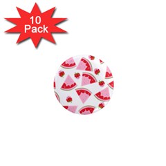 Pink Watermeloon 1  Mini Magnet (10 Pack)  by Sapixe