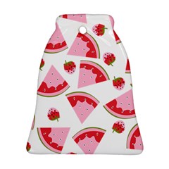 Pink Watermeloon Bell Ornament (two Sides)