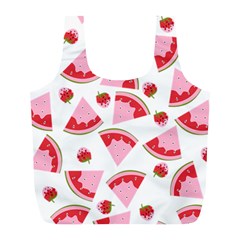 Pink Watermeloon Full Print Recycle Bag (l) by Sapixe